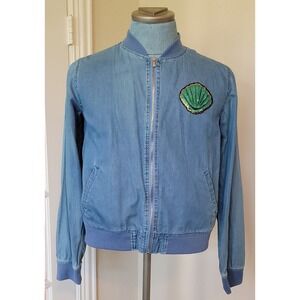 Oh My Disney Disney Women's Believe In Your Inner Mermaid Blue Jacket Size Large